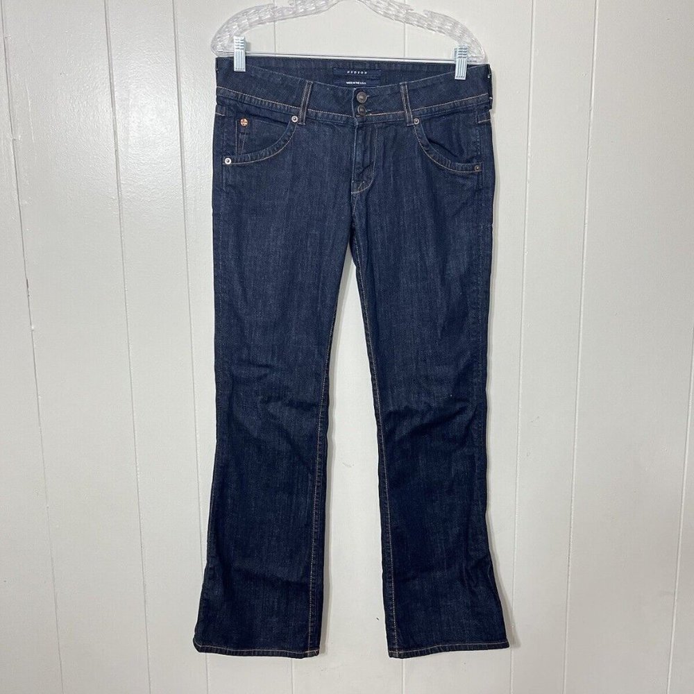 Hudson Signature Bootcut Jeans Women’s Size 29 Dark Wash Mid Rise Flap Pocket